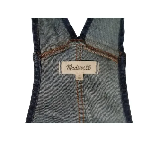 Madewell Skinny Jean Overalls Jumpsuit In Jinseng Wash Blue Size Medium - Picture 12 of 14